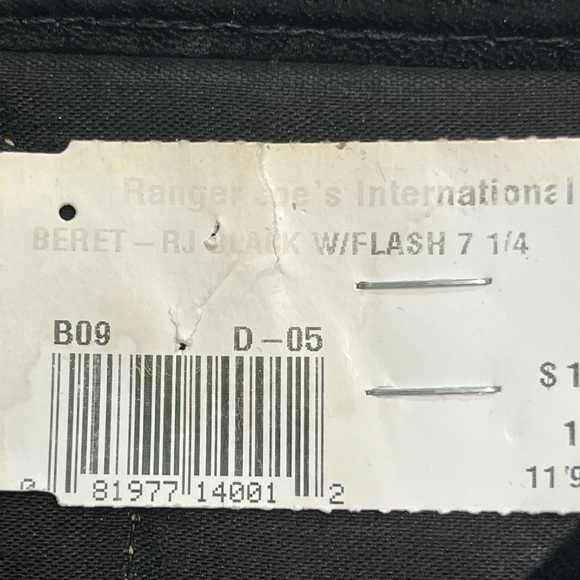 2001 Army Wool Military Beret With Blue Flash Patch Parkhurst Tag Size 7 1/4 - Picture 13 of 16